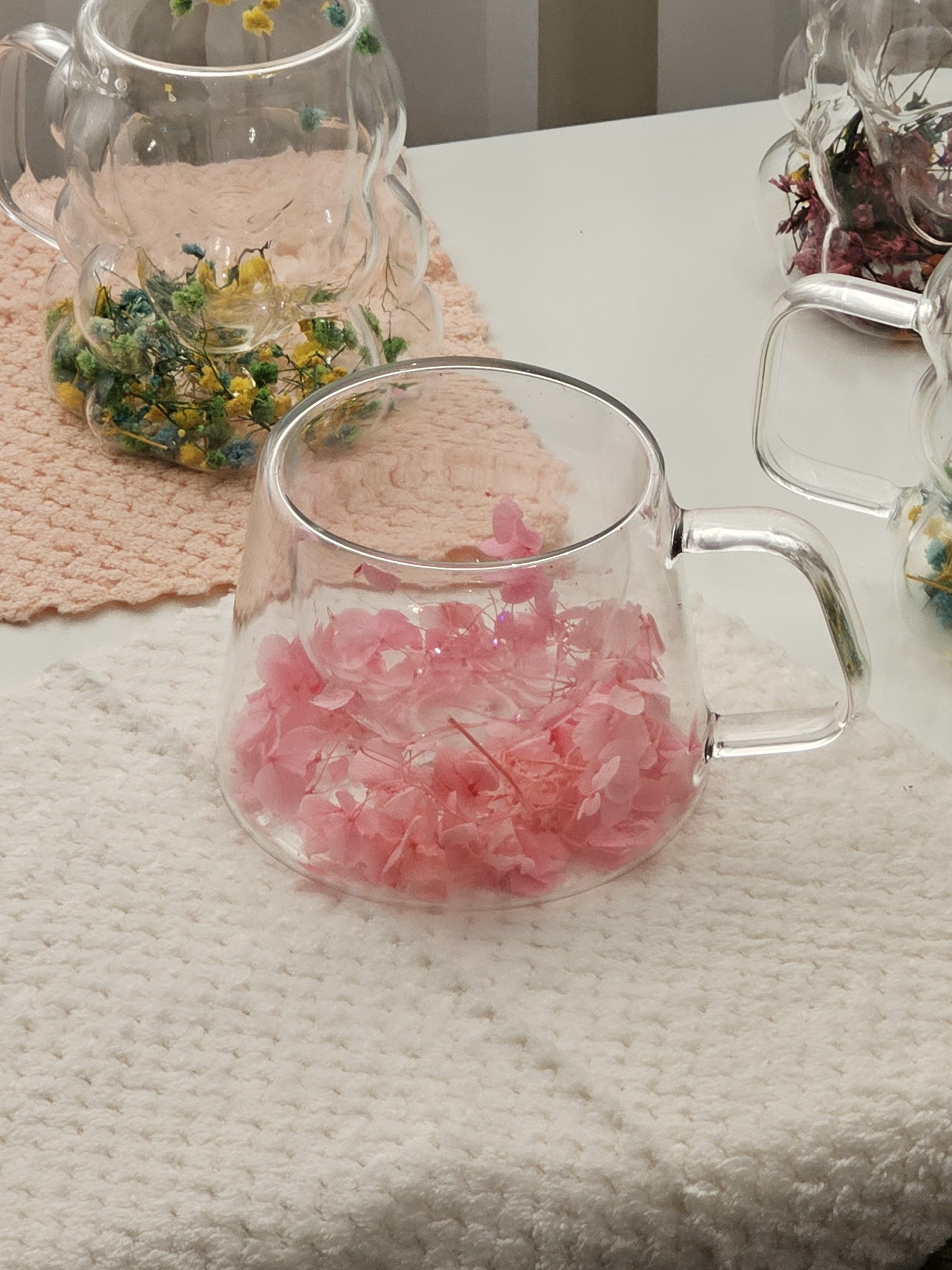 لیوان دوجداره پیرکس گل اقاقیا